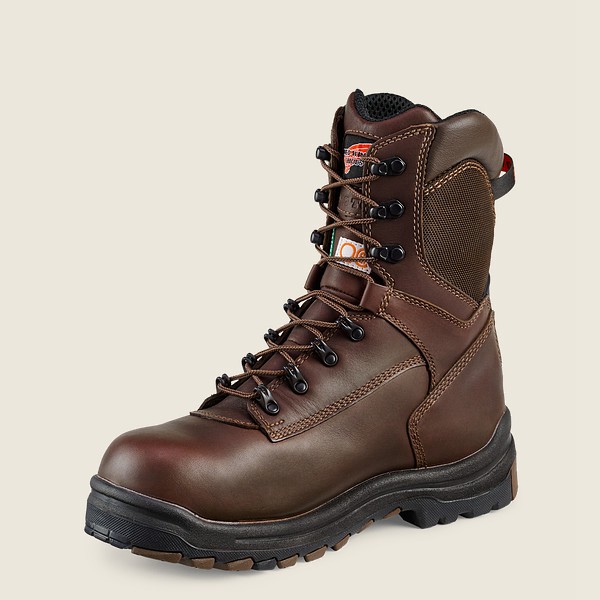 Red Wing Safety Boots Black/Brown - Mens King Toe® - 8-inch Insulated Waterproof Csa Toe - 6015-ZDLT